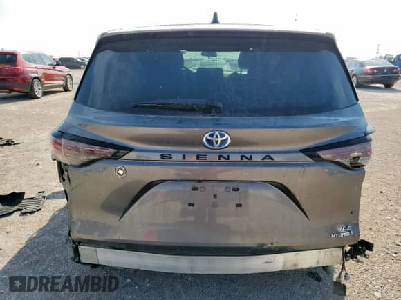 2023 Toyota Sienna LE with VIN 5TDKRKEC5PS154482, listed as a Copart auction lot 68848475 with 52,940 mi miles and Salvage title. Bid and sale history available at DreamBid. Image 6.