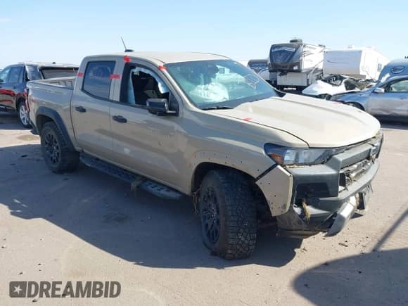 2023 Chevrolet Colorado 4WD Trail Boss with VIN 1GCPTEEK8P1203736, listed as a IAAI auction lot 40365480 with 15,968 mi miles and . Bid and sale history available at DreamBid. Image 1.