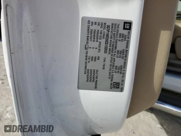 2012 GMC Sierra 1500 SLT z VIN 3GTP1WE09CG130933, wystawiony jako Copart lot #82700304 z przebiegiem 112 919 mil mil oraz Szkoda całkowita • Salvage title. Historia ofert i sprzedaży dostępna na DreamBid. Obrazek 14.