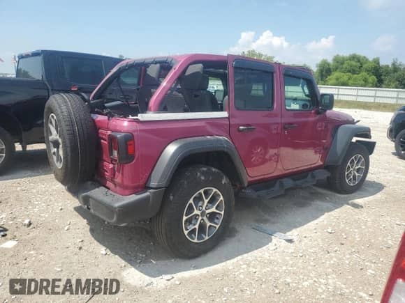 2024 Jeep Wrangler Sport S с VIN 1C4PJXDG4RW338863, выставлен на аукционе Copart как лот 66357945 с пробегом 2 946 миль миль и Списание • Salvage title. История ставок и продаж доступна на DreamBid. Изображение 3.