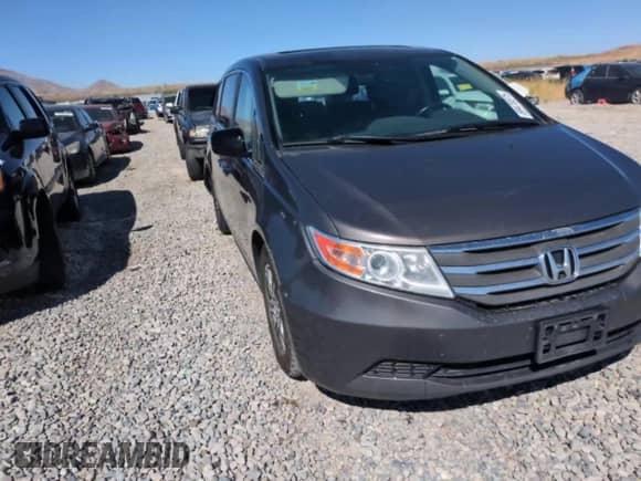 2013 Honda Odyssey EX-L with VIN 5FNRL5H61DB027011, listed as a Copart auction lot 69470375 with 123,161 mi miles and Salvage title. Bid and sale history available at DreamBid. Image 13.