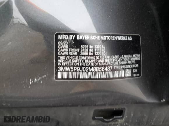 2021 BMW 3 Series 330e xDrive с VIN 3MW5P9J02M8B56487, выставлен на аукционе Copart как лот 40165144 с пробегом 31 033 миль миль и . История ставок и продаж доступна на DreamBid. Изображение 12.