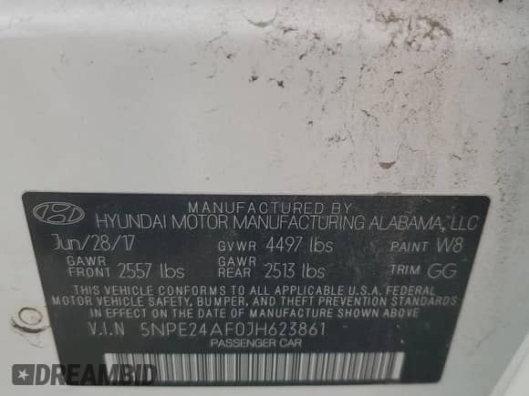 2018 Hyundai Sonata SE с VIN 5NPE24AF0JH623861, выставлен на аукционе Copart как лот 68307635 с пробегом 95 685 миль миль и Списание • Salvage title. История ставок и продаж доступна на DreamBid. Изображение 13.