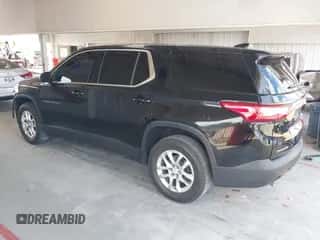 2019 Chevrolet Traverse LS z VIN 1GNERFKW3KJ118080, wystawiony jako IAAI lot #43123817 z przebiegiem 113 326 mil mil oraz . Historia ofert i sprzedaży dostępna na DreamBid. Obrazek 3.