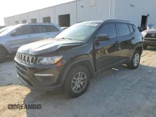 2018 Jeep Compass Sport z VIN 3C4NJDAB7JT131991, wystawiony jako Copart lot #81090795 z przebiegiem 215 505 mil mil oraz Szkoda całkowita • Salvage title. Historia ofert i sprzedaży dostępna na DreamBid. Obrazek 1.