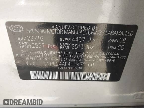 2017 Hyundai Sonata SE с VIN 5NPE24AF4HH475160, выставлен на аукционе IAAI как лот 43263942 с пробегом 79 985 миль миль и . История ставок и продаж доступна на DreamBid. Изображение 9.