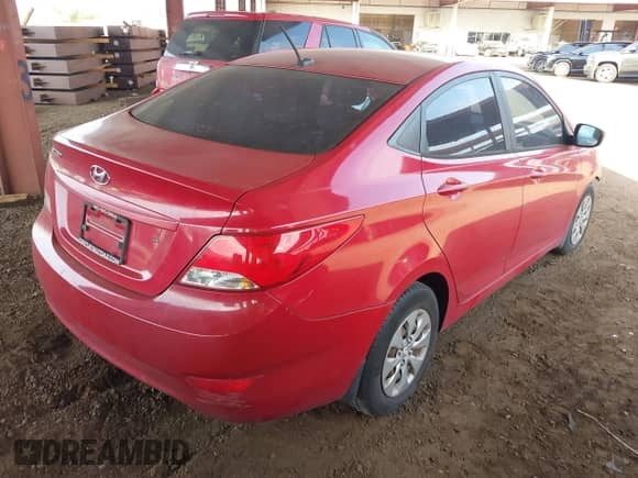 2016 Hyundai Accent SE with VIN KMHCT4AEXGU005565, listed as a IAAI auction lot 43057068 with 114,696 mi miles and . Bid and sale history available at DreamBid. Image 4.