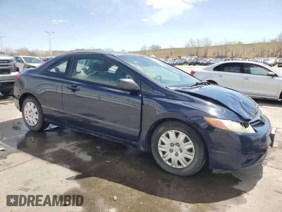 2006 Honda Civic with VIN 2HGFG112X6H577796, listed as a Copart auction lot 53915845 with 267,612 mi miles and Salvage title. Bid and sale history available at DreamBid. Image 4.