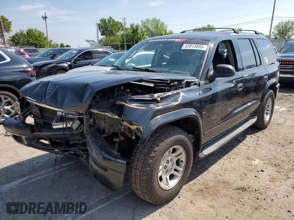 2003 Dodge Durango SLT with VIN 1D4HS48N83F597522, listed as a Copart auction lot 63913695 with Not provided miles and Salvage title. Bid and sale history available at DreamBid. Image 1.