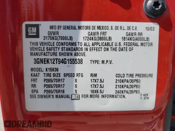 2004 Chevrolet Avalanche Z71 z VIN 3GNEK12T94G155538, wystawiony jako Copart lot #84584975 z przebiegiem 146 883 mil mil oraz Szkoda całkowita • Salvage title. Historia ofert i sprzedaży dostępna na DreamBid. Obrazek 13.