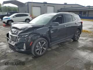 2023 Chevrolet Equinox Premier with VIN 3GNAXNEG8PL206397, listed as a Copart auction lot 60755685 with 22,221 mi miles and Salvage title. Bid and sale history available at DreamBid. Image 1.