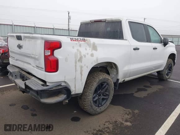 2022 Chevrolet Silverado 1500 Custom Trail Boss with VIN 3GCPYCEK3NG147175, listed as a IAAI auction lot 38760584 with 9,256 mi miles and . Bid and sale history available at DreamBid. Image 4.
