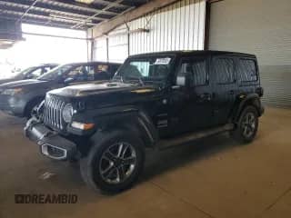 2021 Jeep Wrangler Unlimited Sahara Altitude z VIN 1C4HJXEN3MW543021, wystawiony jako Copart lot #50978585 z przebiegiem 78 785 mil mil oraz Czysty tytuł • Clean title. Historia ofert i sprzedaży dostępna na DreamBid. Obrazek 1.