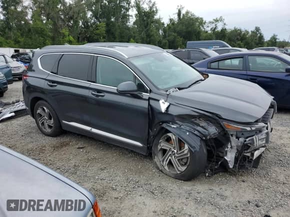 2021 Hyundai Santa Fe SEL with VIN 5NMS24AJ1MH336635, listed as a Copart auction lot 71722805 with 62,497 mi miles and Non repairable. Bid and sale history available at DreamBid. Image 4.
