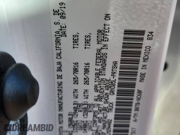 2020 Toyota Tacoma SR5 z VIN 3TMCZ5AN4LM294482, wystawiony jako Copart lot #90620945 z przebiegiem 135 293 mil mil oraz Szkoda całkowita • Salvage title. Historia ofert i sprzedaży dostępna na DreamBid. Obrazek 12.