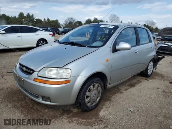 2005 Chevrolet Aveo LS с VIN KL1TD62655B343203, выставлен на аукционе Copart как лот 54235445 с пробегом 96 730 миль миль и Списание • Salvage title. История ставок и продаж доступна на DreamBid. Изображение 1.
