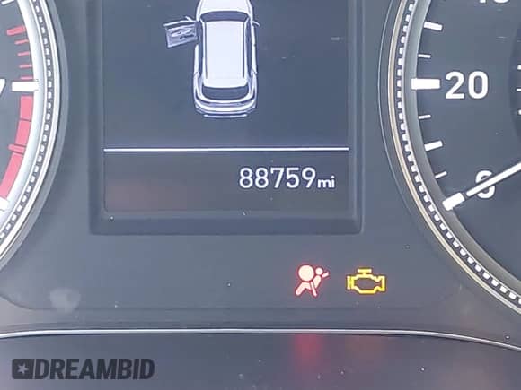 2019 Hyundai Santa Fe SE with VIN 5NMS23AD4KH100188, listed as a IAAI auction lot 43374582 with 88,759 mi miles and . Bid and sale history available at DreamBid. Image 15.