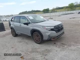 2025 Subaru Forester with VIN JF2SLDFC5SH497674, listed as a IAAI auction lot 43222968 with 4,857 mi miles and . Bid and sale history available at DreamBid. Image 1.