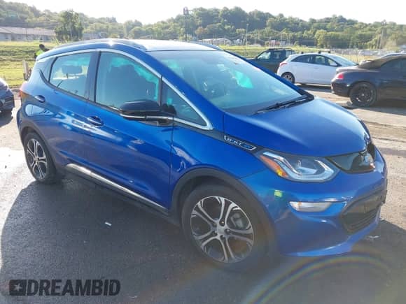 2018 Chevrolet Bolt EV Premier with VIN 1G1FX6S06J4115274, listed as a IAAI auction lot 43381827 with 64,638 mi miles and . Bid and sale history available at DreamBid. Image 1.