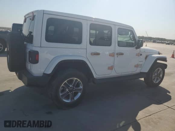 2022 Jeep Wrangler Unlimited Sahara Altitude with VIN 1C4HJXEG0NW240264, listed as a Copart auction lot 75256214 with 16,756 mi miles and Salvage title. Bid and sale history available at DreamBid. Image 3.