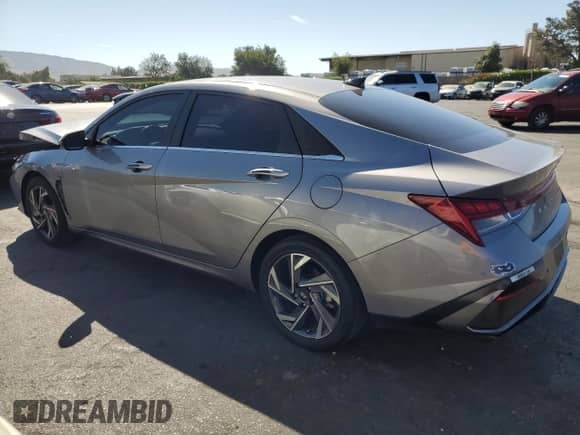 2024 Hyundai Elantra Limited with VIN KMHLN4DJ4RU096001, listed as a Copart auction lot 66874095 with 75,346 mi miles and Salvage title. Bid and sale history available at DreamBid. Image 2.