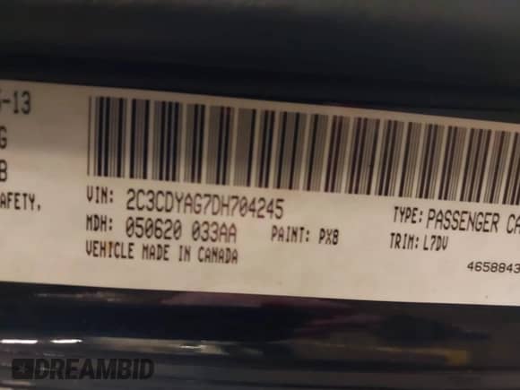 2013 Dodge Challenger SXT с VIN 2C3CDYAG7DH704245, выставлен на аукционе IAAI как лот 43250299 с пробегом Не указан миль и . История ставок и продаж доступна на DreamBid. Изображение 9.