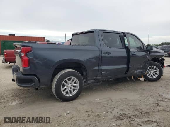 2022 Chevrolet Silverado 1500 RST with VIN 1GCPWDEDXNZ148319, listed as a Copart auction lot 62749825 with 24,420 mi miles and Salvage title. Bid and sale history available at DreamBid. Image 3.
