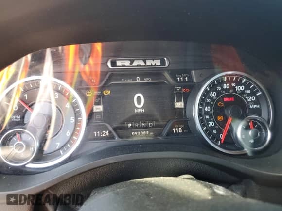 2021 Ram 1500 Lone Star z VIN 1C6RREFT9MN816149, wystawiony jako Copart lot #60498225 z przebiegiem 93 081 mil mil oraz Szkoda całkowita • Salvage title. Historia ofert i sprzedaży dostępna na DreamBid. Obrazek 9.