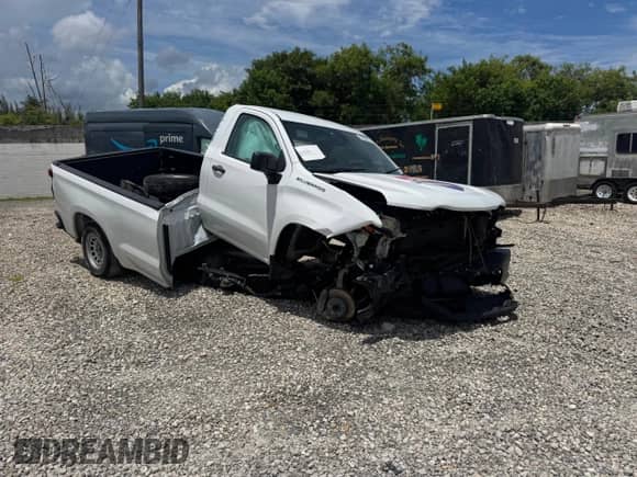 2022 Chevrolet Silverado 1500 Work Truck with VIN 3GCNWAEK6NG186621, listed as a Copart auction lot 62903535 with Not provided miles and Non repairable. Bid and sale history available at DreamBid. Image 4.