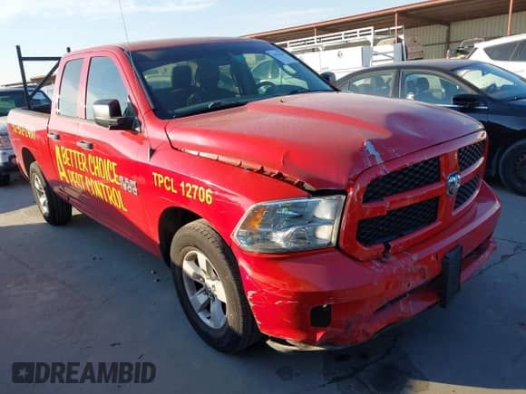 2016 Ram 1500 Tradesman with VIN 1C6RR6FGXGS403641, listed as a IAAI auction lot 43376141 with 153,309 mi miles and . Bid and sale history available at DreamBid. Image 1.