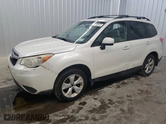 2014 Subaru Forester Premium with VIN JF2SJACC2EG416858, listed as a Copart auction lot 60901635 with 129,125 mi miles and Clean title. Bid and sale history available at DreamBid. Image 1.