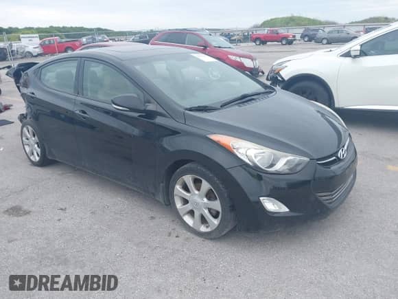 2013 Hyundai Elantra GLS z VIN 5NPDH4AE7DH375582, wystawiony jako IAAI lot #42623137 z przebiegiem 174 458 mil mil oraz . Historia ofert i sprzedaży dostępna na DreamBid. Obrazek 1.