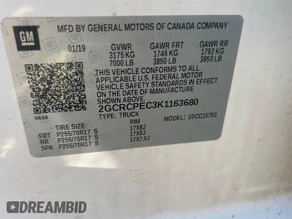 2019 Chevrolet Silverado 1500 LT с VIN 2GCRCPEC3K1163680, выставлен на аукционе Copart как лот 67936475 с пробегом 139 881 миль миль и Чистый • Clean title. История ставок и продаж доступна на DreamBid. Изображение 10.