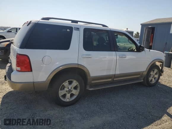 2003 Ford Explorer Eddie Bauer z VIN 1FMDU74K33UB43415, wystawiony jako Copart lot #59747145 z przebiegiem Nie podano mil oraz Szkoda całkowita • Salvage title. Historia ofert i sprzedaży dostępna na DreamBid. Obrazek 3.