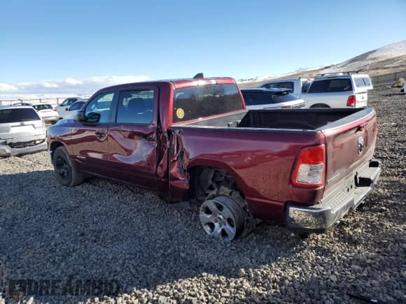 2021 Ram 1500 Lone Star z VIN 1C6SRFFT1MN729921, wystawiony jako Copart lot #45805745 z przebiegiem 61 491 mil mil oraz Szkoda całkowita • Salvage title. Historia ofert i sprzedaży dostępna na DreamBid. Obrazek 2.