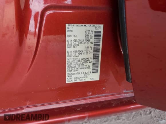 2018 Nissan Frontier SV z VIN 1N6AD0ER2JN733278, wystawiony jako Copart lot #80615535 z przebiegiem 79 315 mil mil oraz Szkoda całkowita • Salvage title. Historia ofert i sprzedaży dostępna na DreamBid. Obrazek 12.