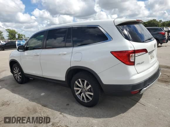2021 Honda Pilot EX-L with VIN 5FNYF5H54MB026039, listed as a Copart auction lot 71796535 with 66,339 mi miles and Salvage title. Bid and sale history available at DreamBid. Image 2.