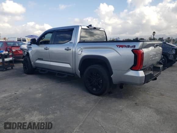 2025 Toyota Tundra SR5 with VIN 5TFWA5DB5SX243863, listed as a Copart auction lot 80366925 with 17,251 mi miles and Salvage title. Bid and sale history available at DreamBid. Image 2.