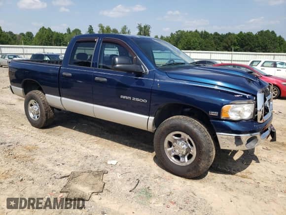 2005 Dodge 2500 SLT with VIN 3D7KS28D85G827792, listed as a Copart auction lot 66880275 with 138,672 mi miles and Salvage title. Bid and sale history available at DreamBid. Image 4.