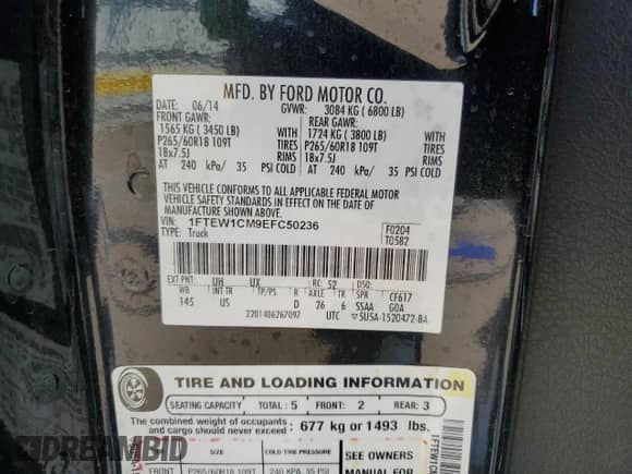 2014 Ford F-150 XLT с VIN 1FTEW1CM9EFC50236, выставлен на аукционе Copart как лот 83864965 с пробегом 191 627 миль миль и Чистый • Clean title. История ставок и продаж доступна на DreamBid. Изображение 12.