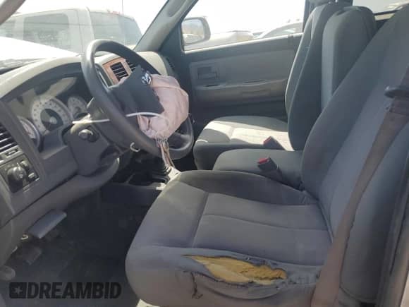 2005 Dodge Dakota SLT with VIN 1D7HE42K25S251047, listed as a Copart auction lot 66399585 with 53,708 mi miles and Salvage title. Bid and sale history available at DreamBid. Image 7.