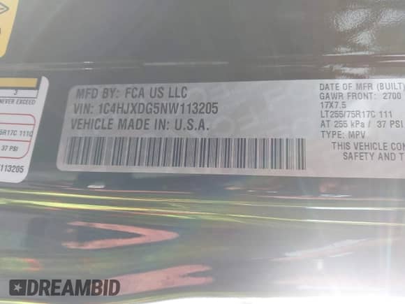 2022 Jeep Wrangler Unlimited Sport S с VIN 1C4HJXDG5NW113205, выставлен на аукционе IAAI как лот 43359796 с пробегом 30 457 миль миль и . История ставок и продаж доступна на DreamBid. Изображение 9.