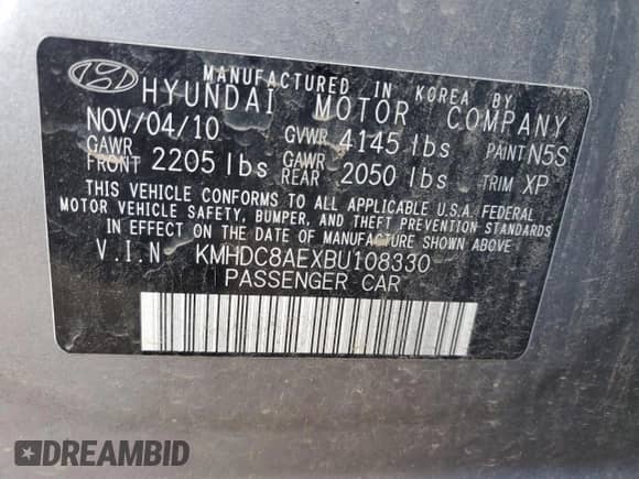 2011 Hyundai Elantra GLS z VIN KMHDC8AEXBU108330, wystawiony jako Copart lot #81888465 z przebiegiem 145 894 mil mil oraz Czysty tytuł • Clean title. Historia ofert i sprzedaży dostępna na DreamBid. Obrazek 12.