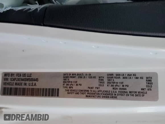 2025 Jeep Wrangler Sahara с VIN 1C4PJXEN4SW500445, выставлен на аукционе Copart как лот 81642635 с пробегом 19 248 миль миль и Чистый • Clean title. История ставок и продаж доступна на DreamBid. Изображение 12.