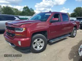 2018 Chevrolet Silverado 1500 LT z VIN 3GCUKREC4JG155439, wystawiony jako Copart lot #86126245 z przebiegiem 125 987 mil mil oraz Szkoda całkowita • Salvage title. Historia ofert i sprzedaży dostępna na DreamBid. Obrazek 1.
