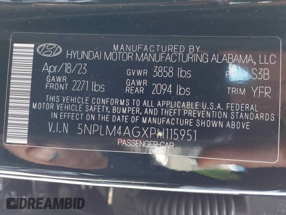2023 Hyundai Elantra SEL с VIN 5NPLM4AGXPH115951, выставлен на аукционе IAAI как лот 43309618 с пробегом 39 909 миль миль и . История ставок и продаж доступна на DreamBid. Изображение 9.