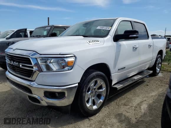 2021 Ram 1500 Big Horn with VIN 1C6RREFG5MN814952, listed as a Copart auction lot 74951324 with 32,970 mi miles and Non repairable. Bid and sale history available at DreamBid. Image 1.