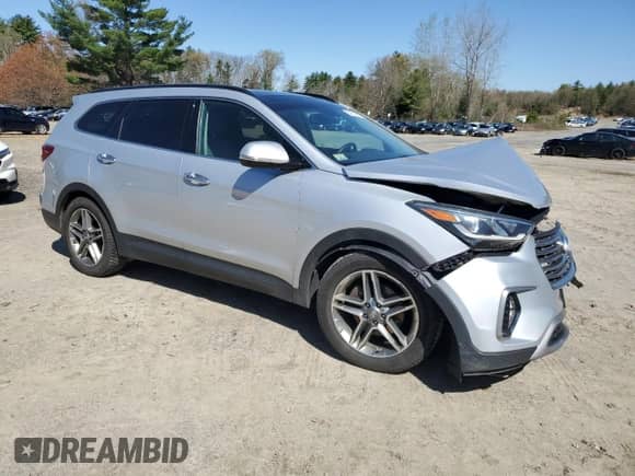 2017 Hyundai Santa Fe SE Ultimate with VIN KM8SRDHF3HU172778, listed as a Copart auction lot 54674845 with Not provided miles and Salvage title. Bid and sale history available at DreamBid. Image 4.