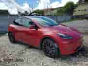 2021 Tesla Model Y Performance with VIN 5YJYGDEF5MF250733, listed as a Copart auction lot 60679894 with 21,085 mi miles and Non repairable. Bid and sale history available at DreamBid. Image 4.