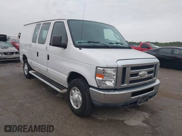 2014 Ford Econoline Cargo Commercial with VIN 1FTNE2EW2EDA19200, listed as a IAAI auction lot 43432200 with 143,691 mi miles and . Bid and sale history available at DreamBid. Image 1.